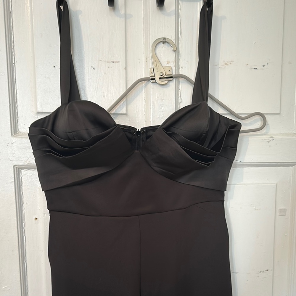 L—Sophisticated Black Strapless jumpsuit